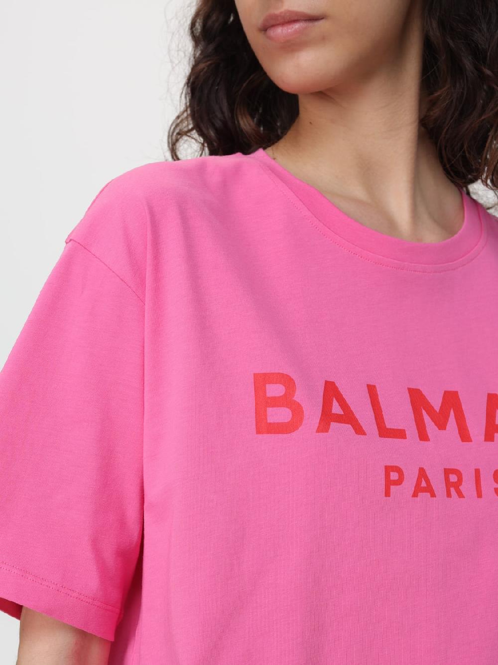 Giglio T-shirt Balmain In Cotone Con Logo