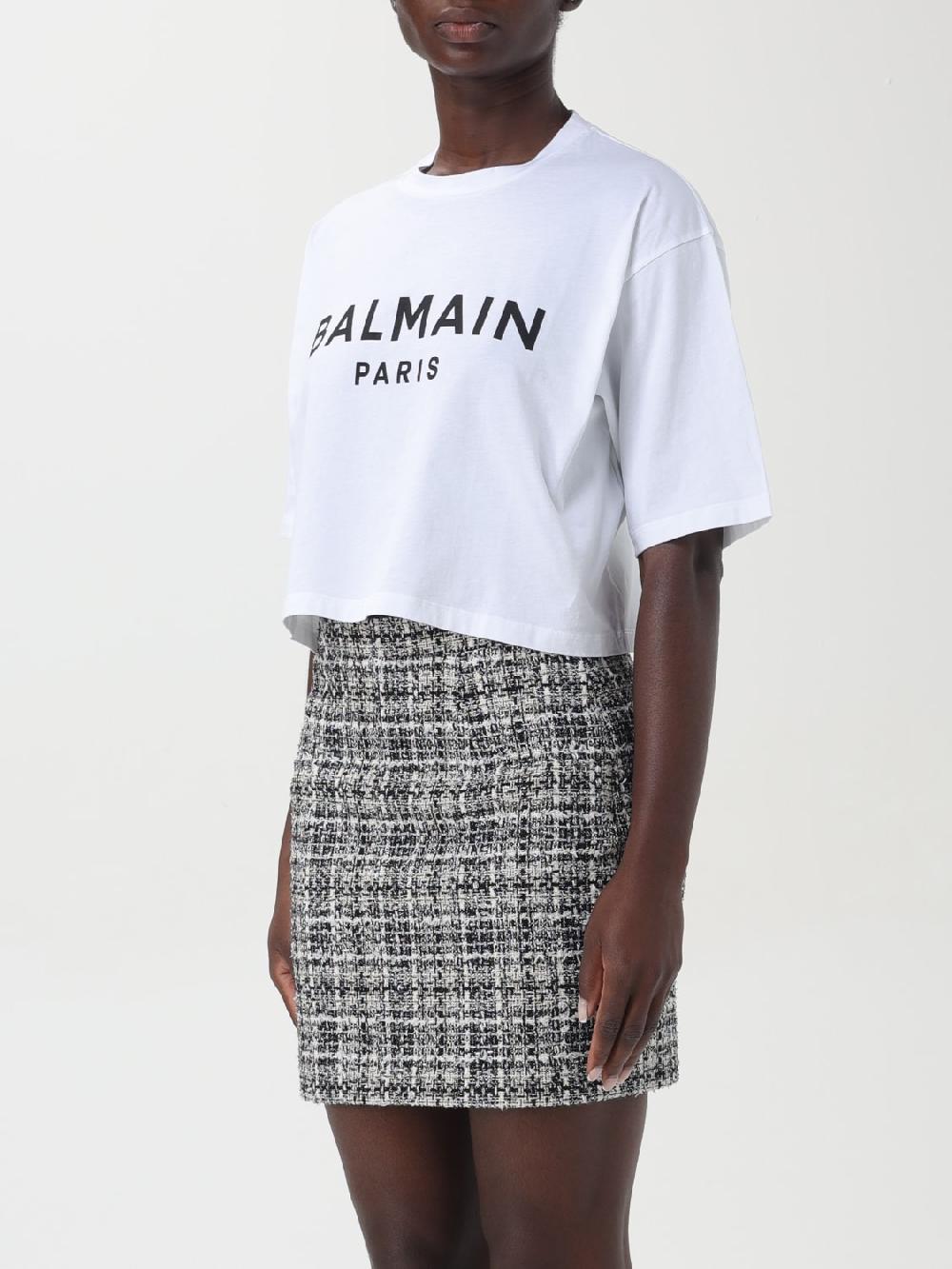 Giglio T-shirt Balmain In Cotone Con Logo