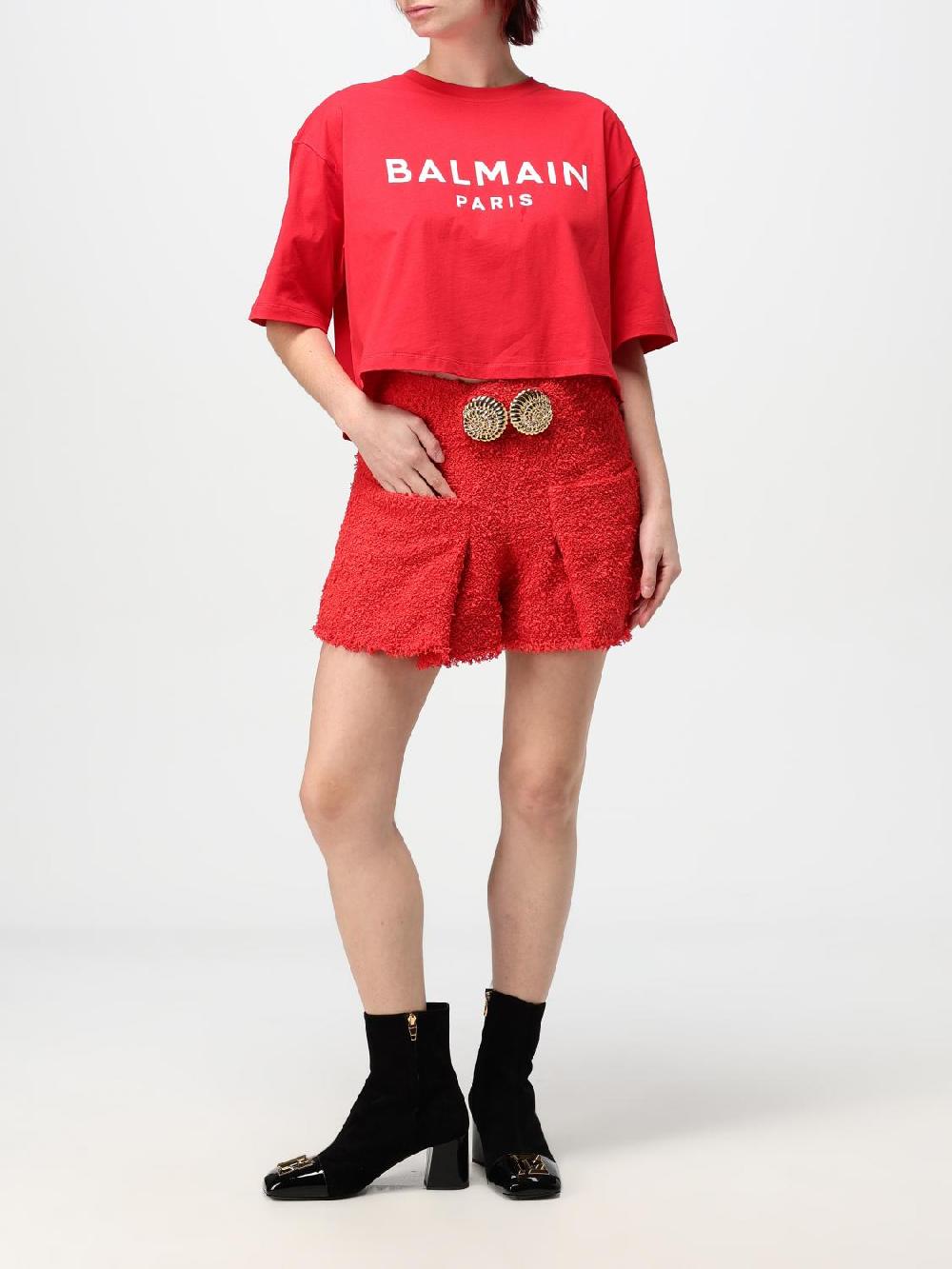 Giglio T-shirt Balmain In Cotone Con Logo