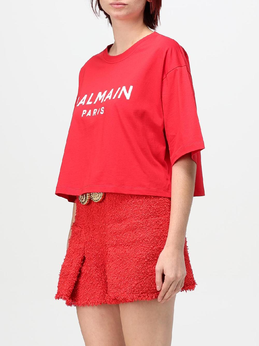 Giglio T-shirt Balmain In Cotone Con Logo