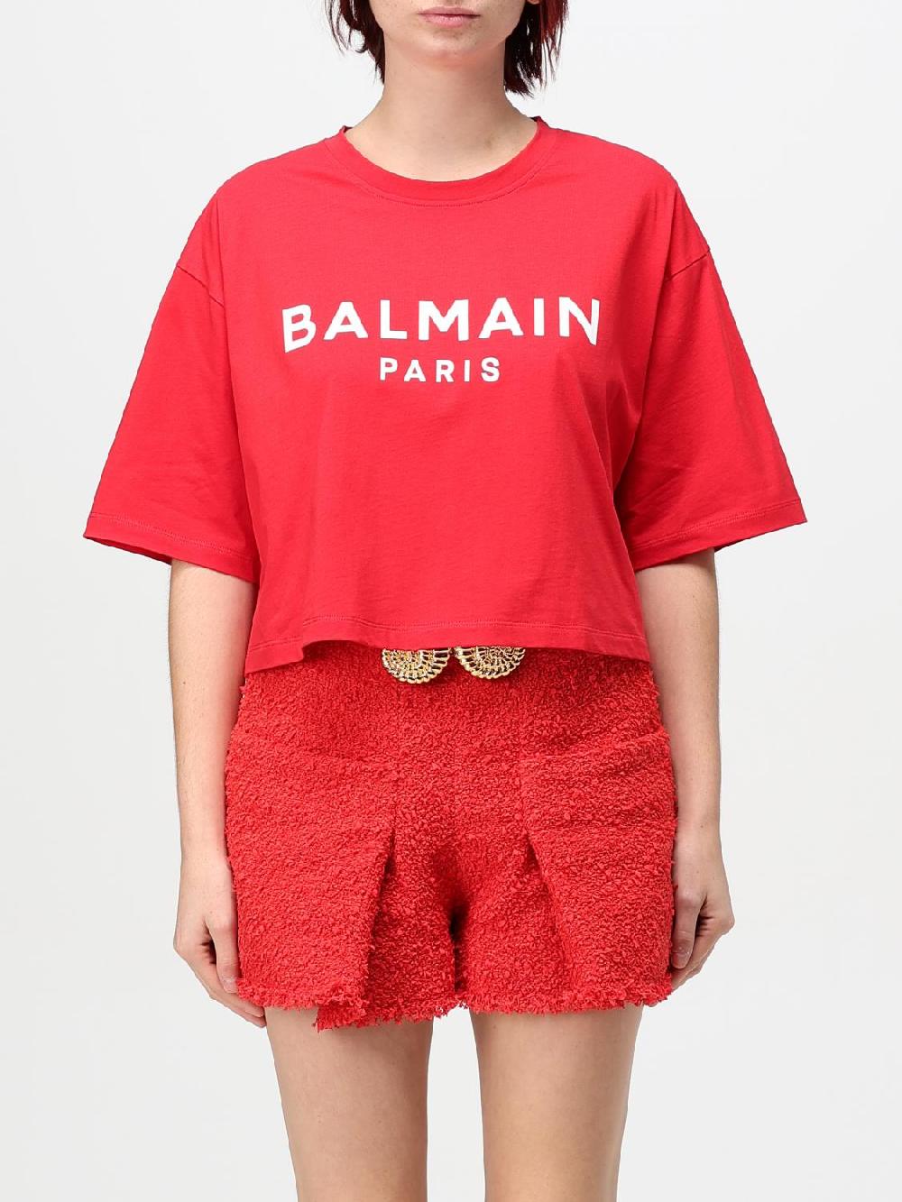 Giglio T-shirt Balmain in cotone con logo