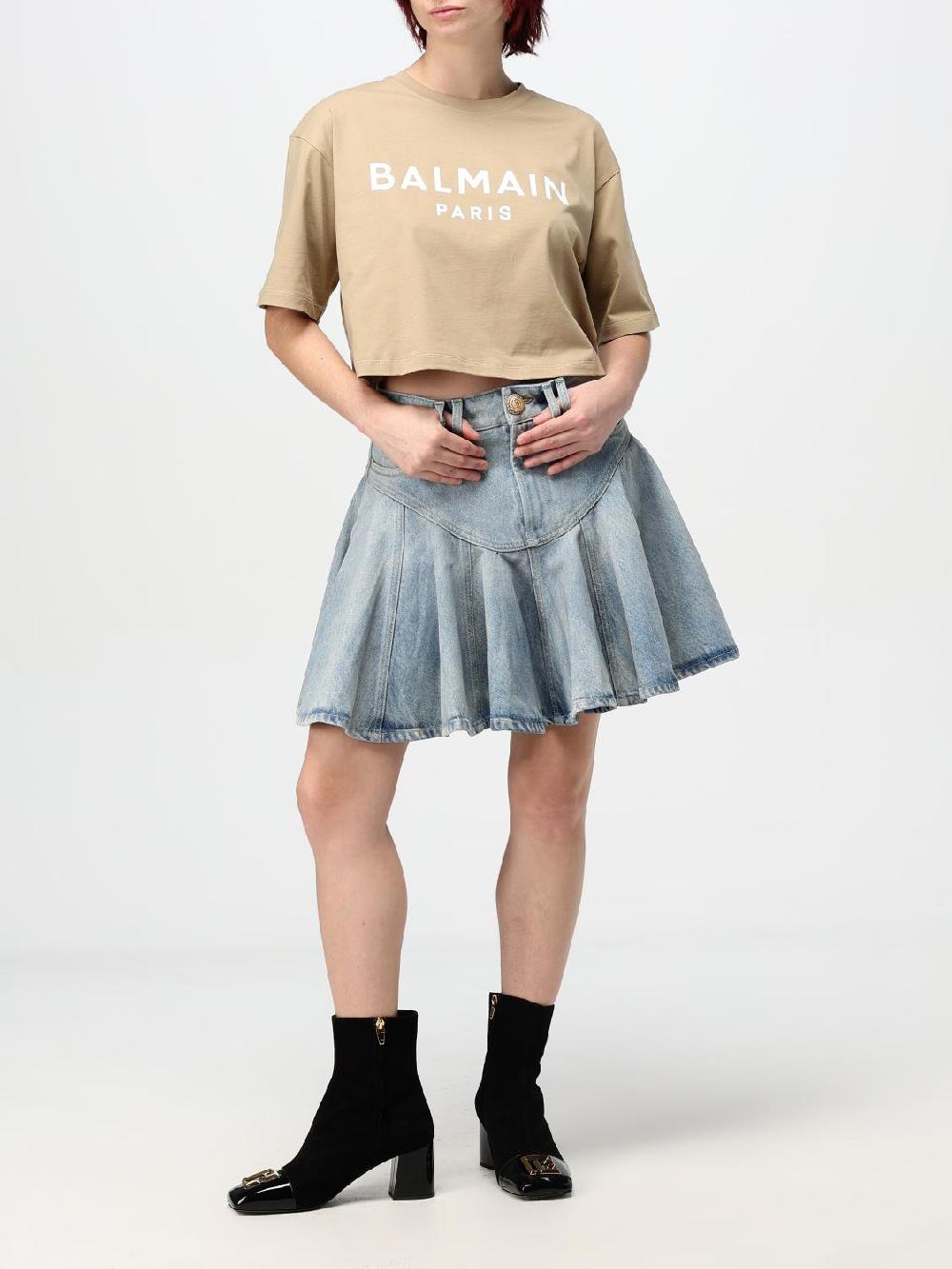 Giglio T-shirt Balmain In Cotone Con Logo
