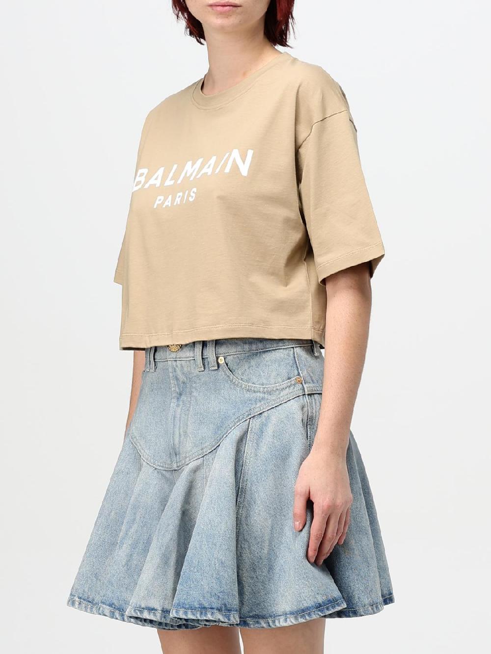 Giglio T-shirt Balmain In Cotone Con Logo