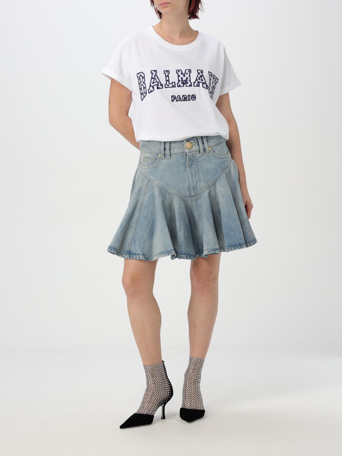 Giglio T-shirt Balmain In Cotone Con Stampa Logo