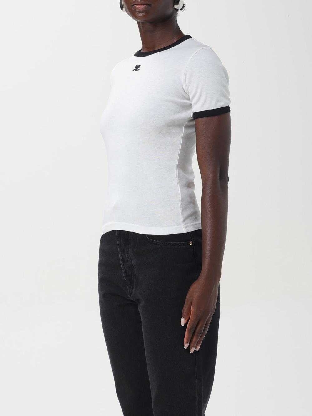Giglio T-shirt Basic Con Mini Logo Courréges