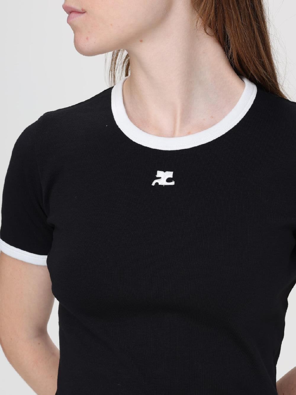 Giglio T-shirt Basic Con Mini Logo Courréges