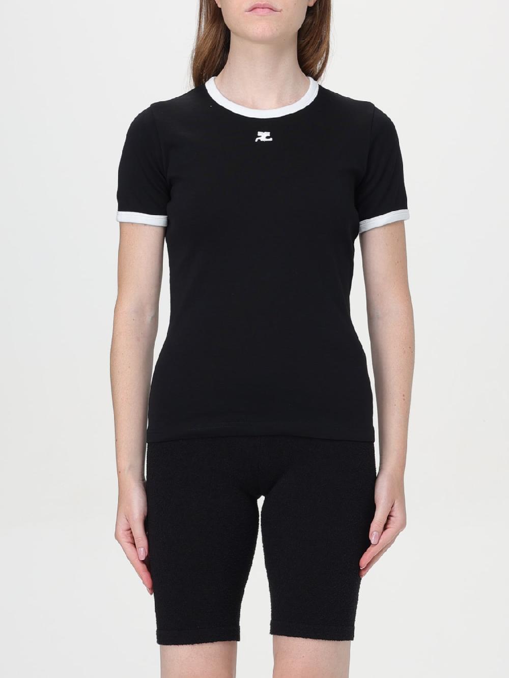 Giglio T-shirt basic con mini logo Courréges