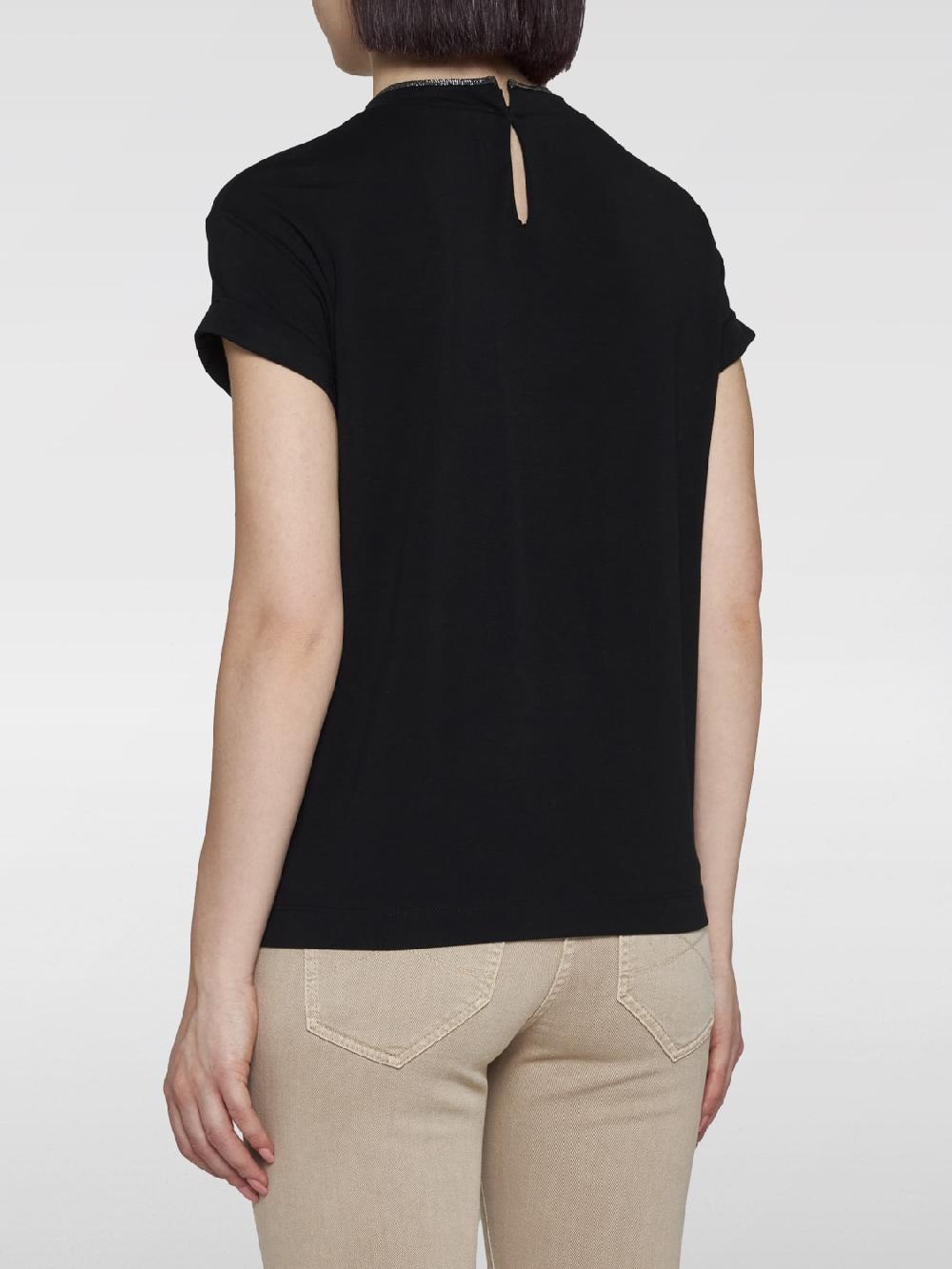 Giglio T-shirt Basic Con Monile Brunello Cucinelli