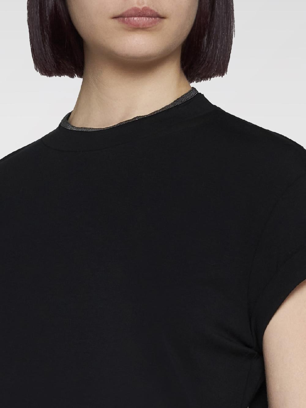 Giglio T-shirt Basic Con Monile Brunello Cucinelli