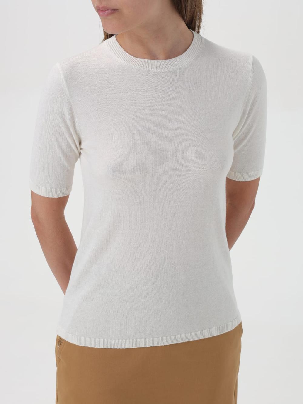 Giglio T-shirt Basic Max Mara In Cashmere E Seta