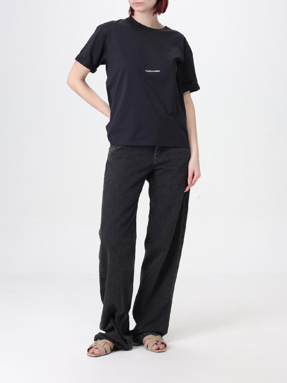 Giglio T-shirt Basic Saint Laurent Con Logo