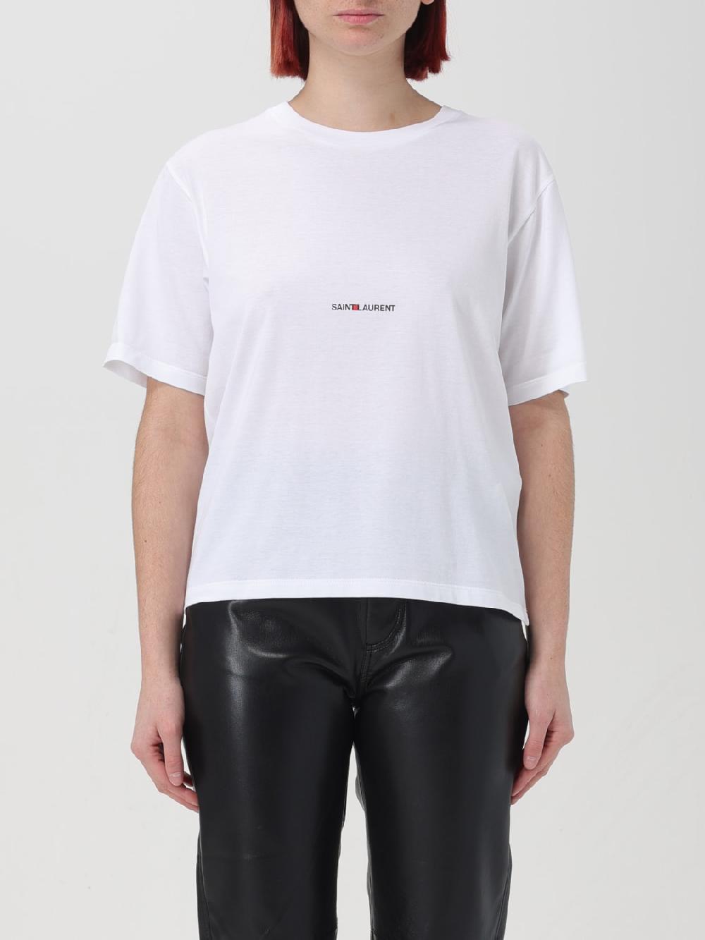 Giglio T-shirt basic Saint Laurent con logo