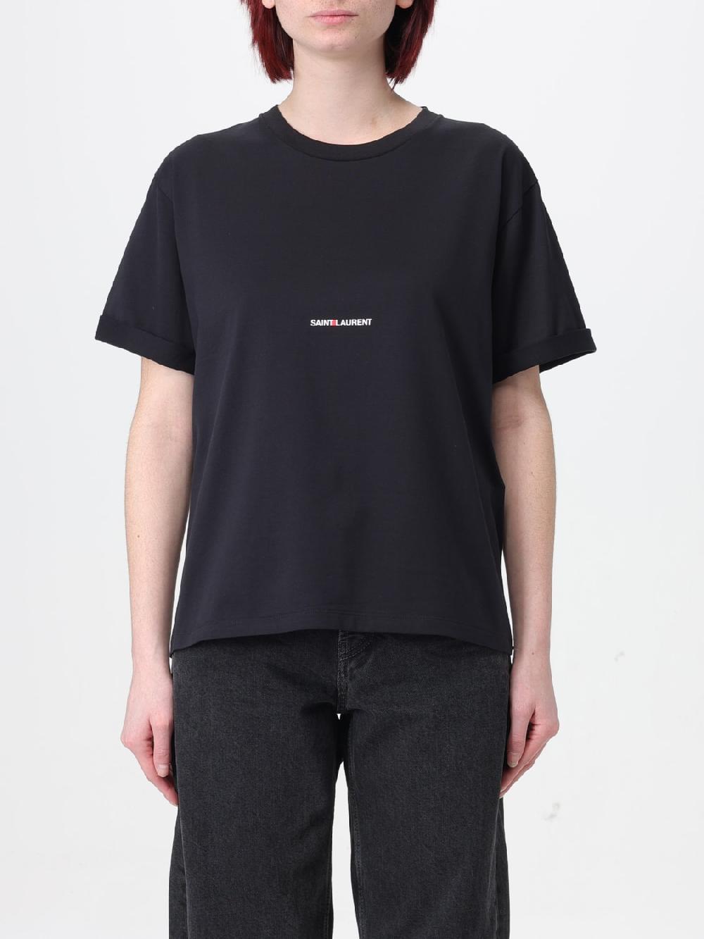 Giglio T-shirt basic Saint Laurent con logo