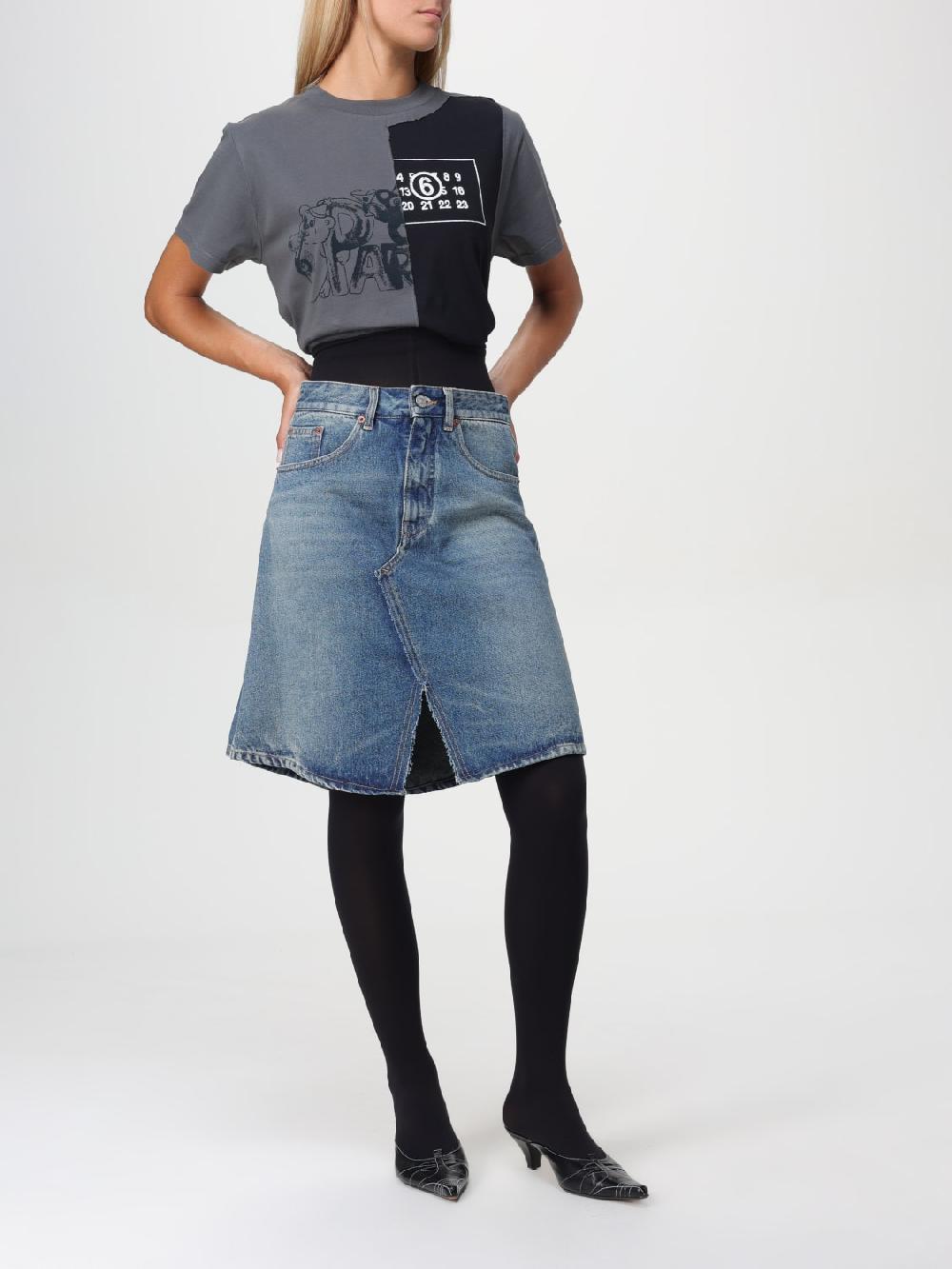 Giglio T-shirt Bicolore Mm6 Maison Margiela