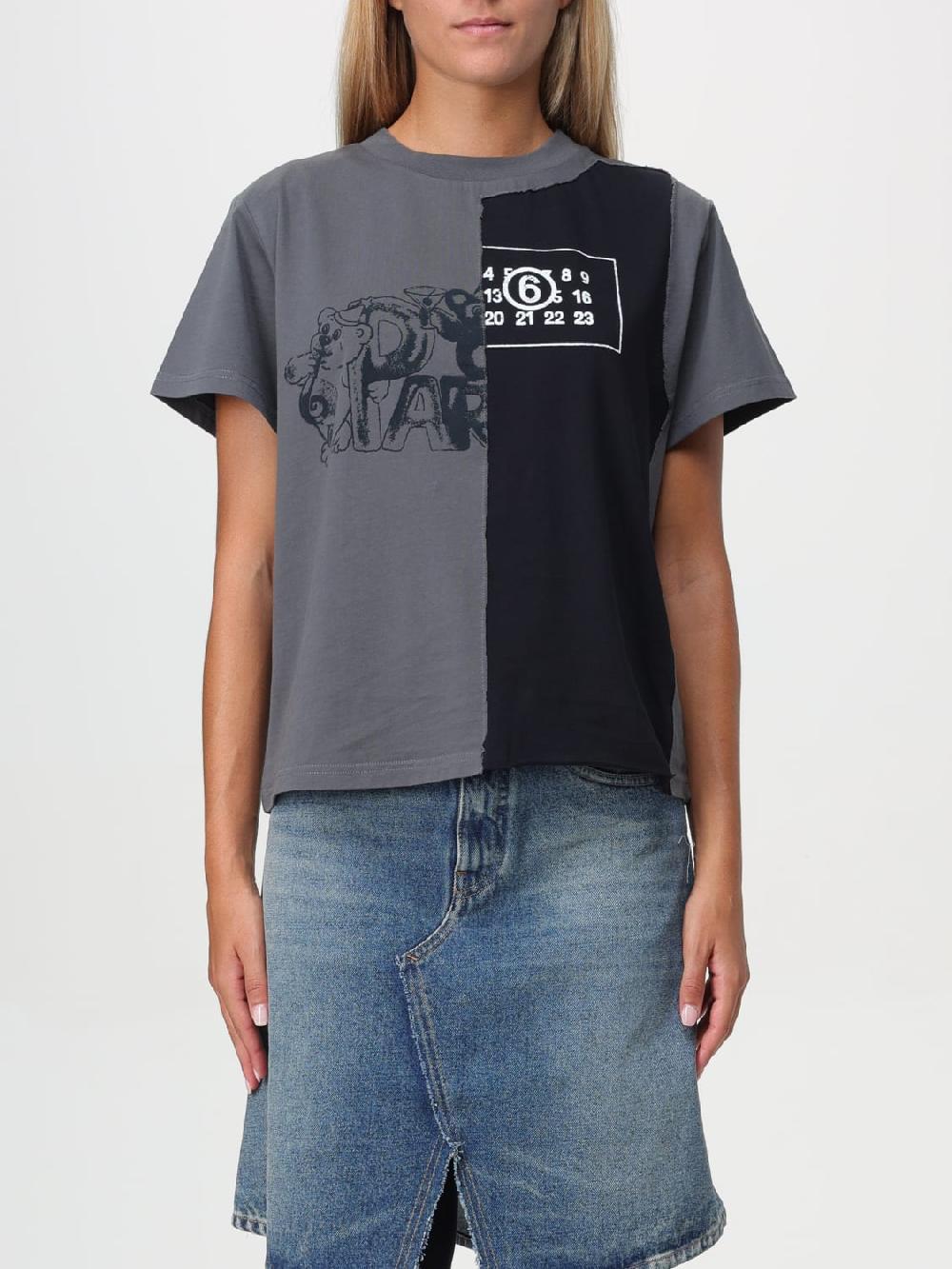 Giglio T-shirt bicolore Mm6 Maison Margiela