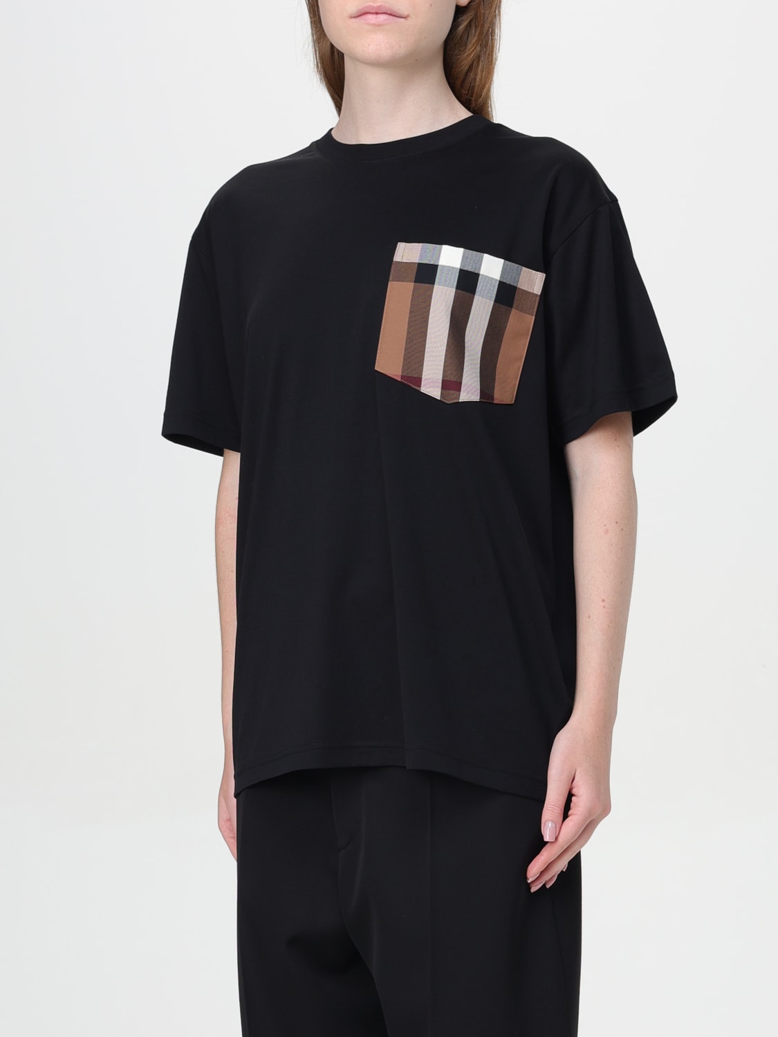 Giglio T-shirt Burberry Con Toppa Check