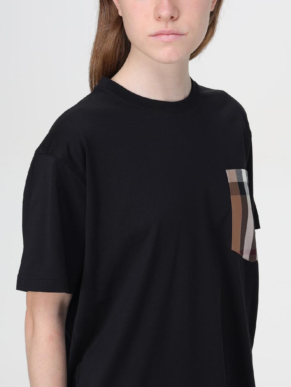 Giglio T-shirt Burberry Con Toppa Check
