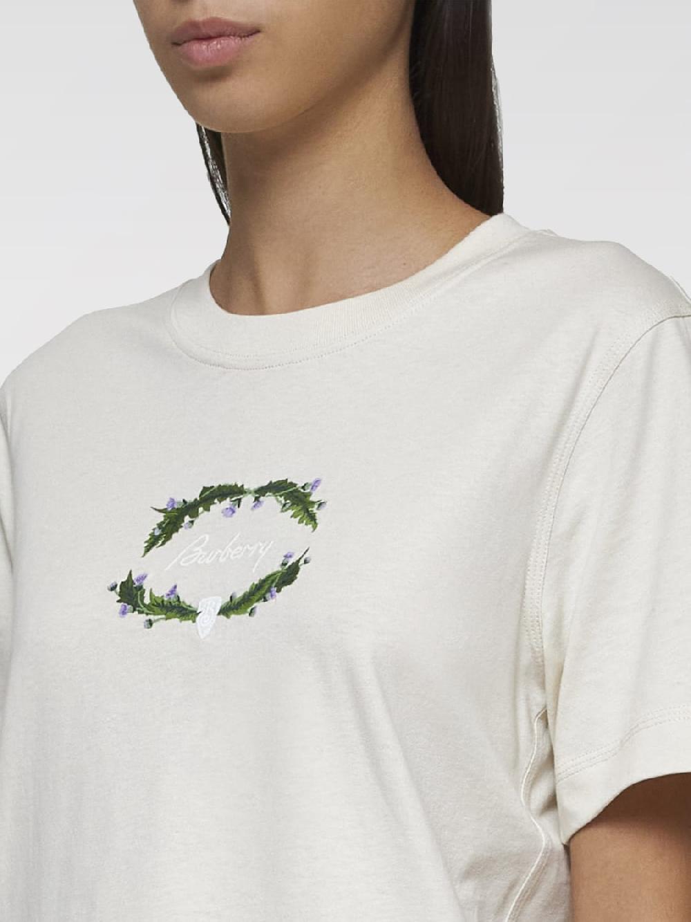 Giglio T-shirt Burberry In Cotone Organico