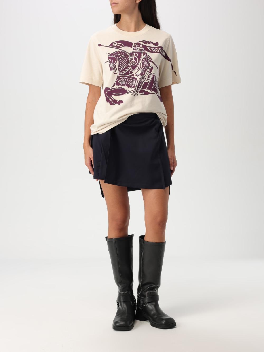 Giglio T-shirt Con Big Logo Burberry