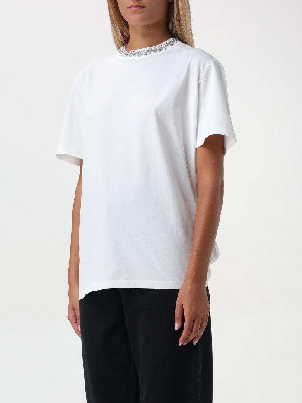 Giglio T-shirt Con Girocollo Gioiello Golden Goose