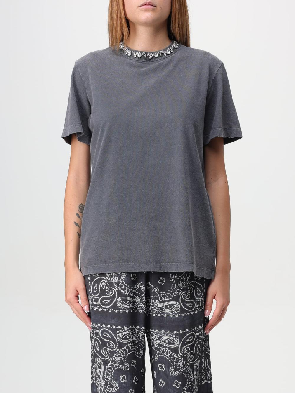 Giglio T-shirt con girocollo gioiello Golden Goose