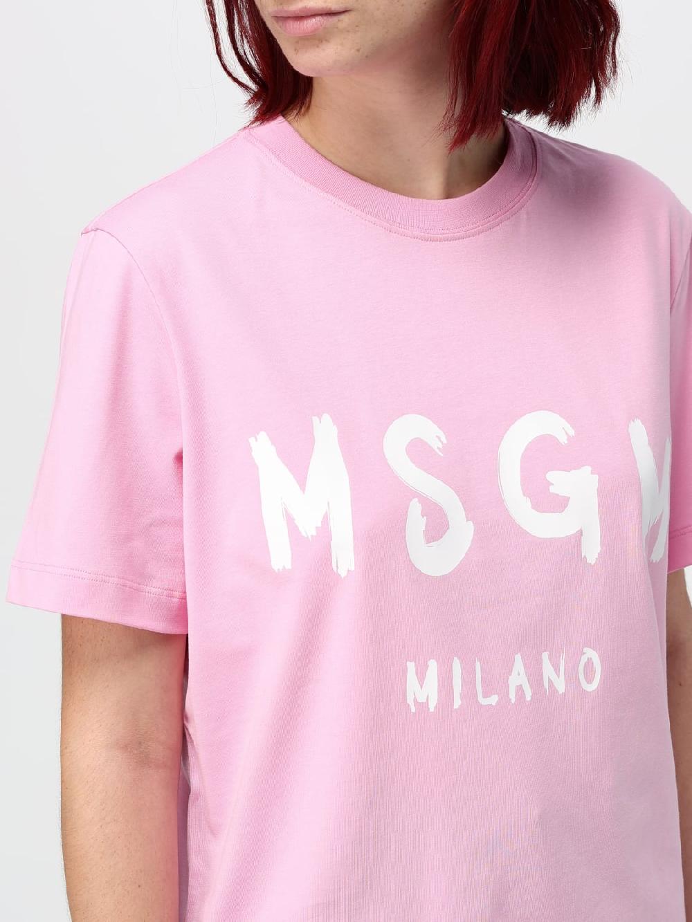 Giglio T-shirt Con Logo MSGM