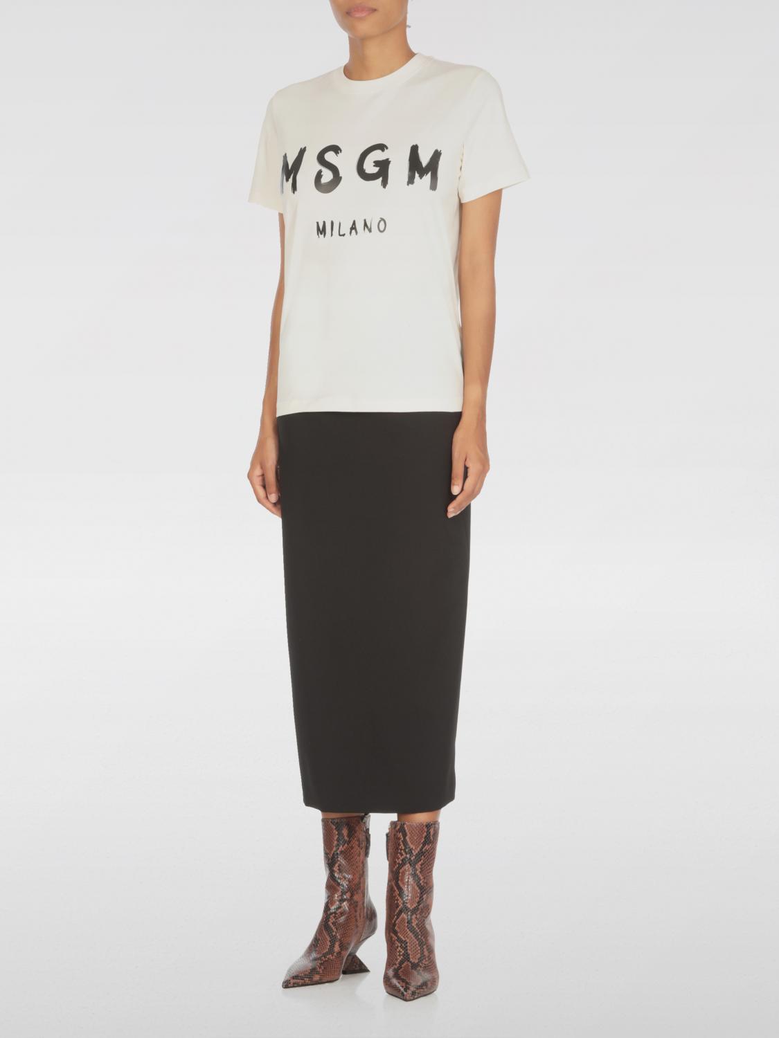 Giglio T-shirt Con Logo MSGM