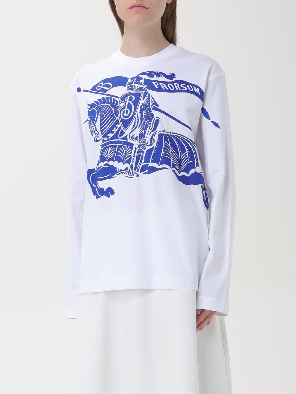 Giglio T-shirt Con Maxi Logo Burberry