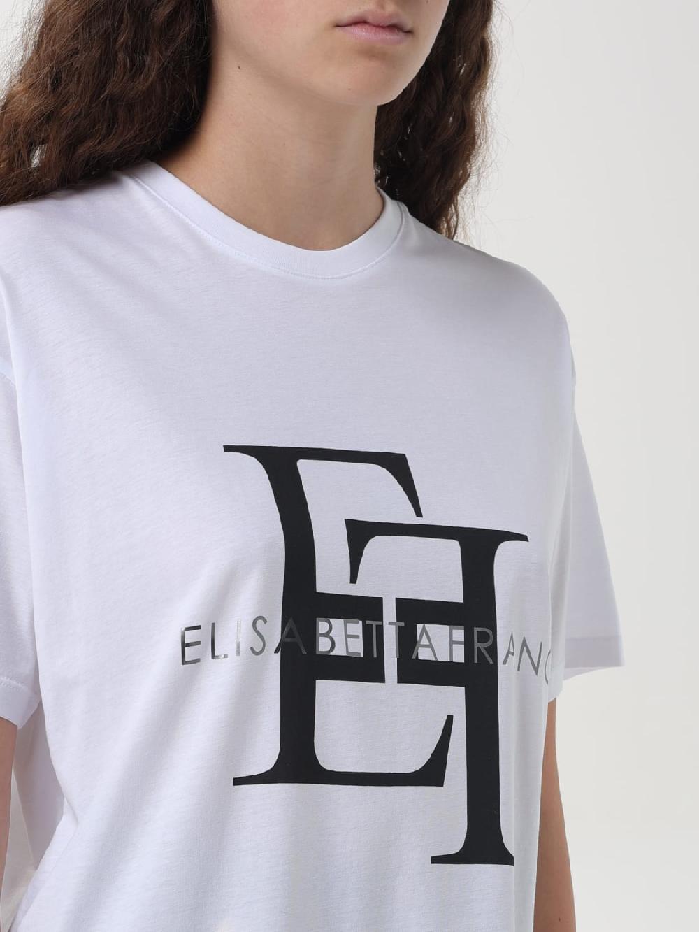 Giglio T-shirt Con Monogramma Elisabetta Franchi