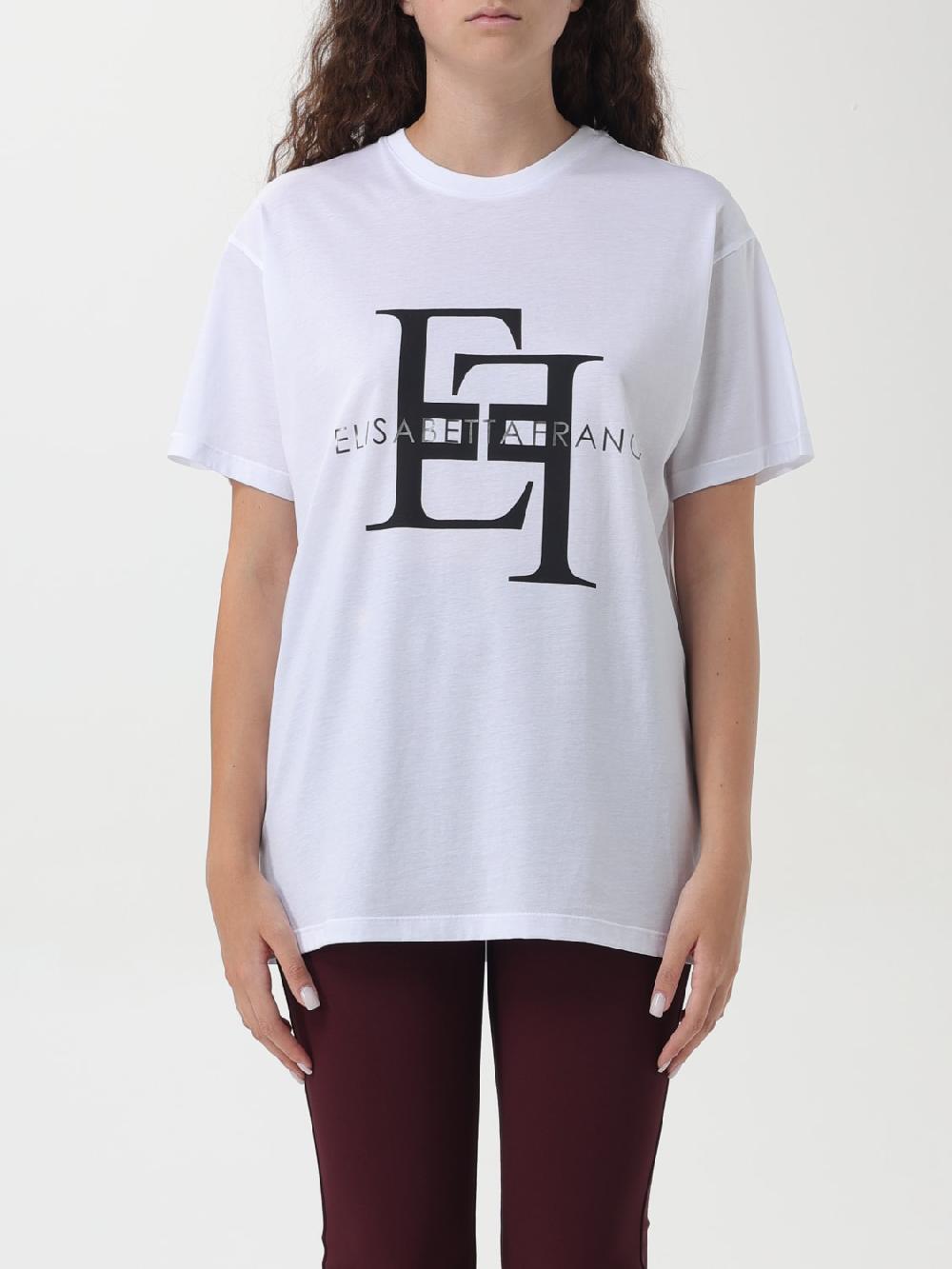 Giglio T-shirt con monogramma Elisabetta Franchi
