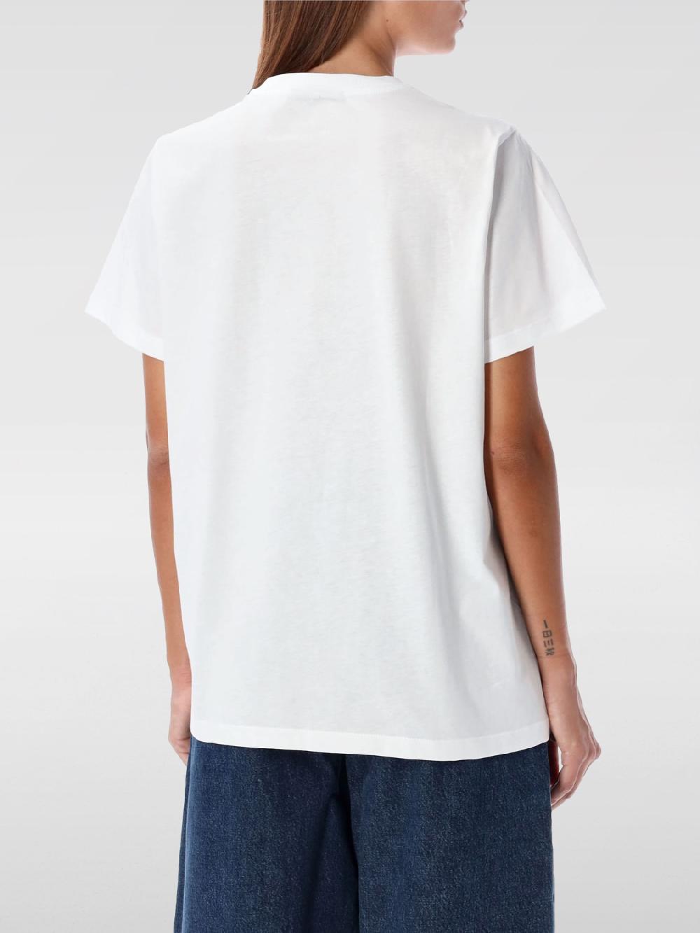 Giglio T-shirt Con Stampa Gatto Ganni