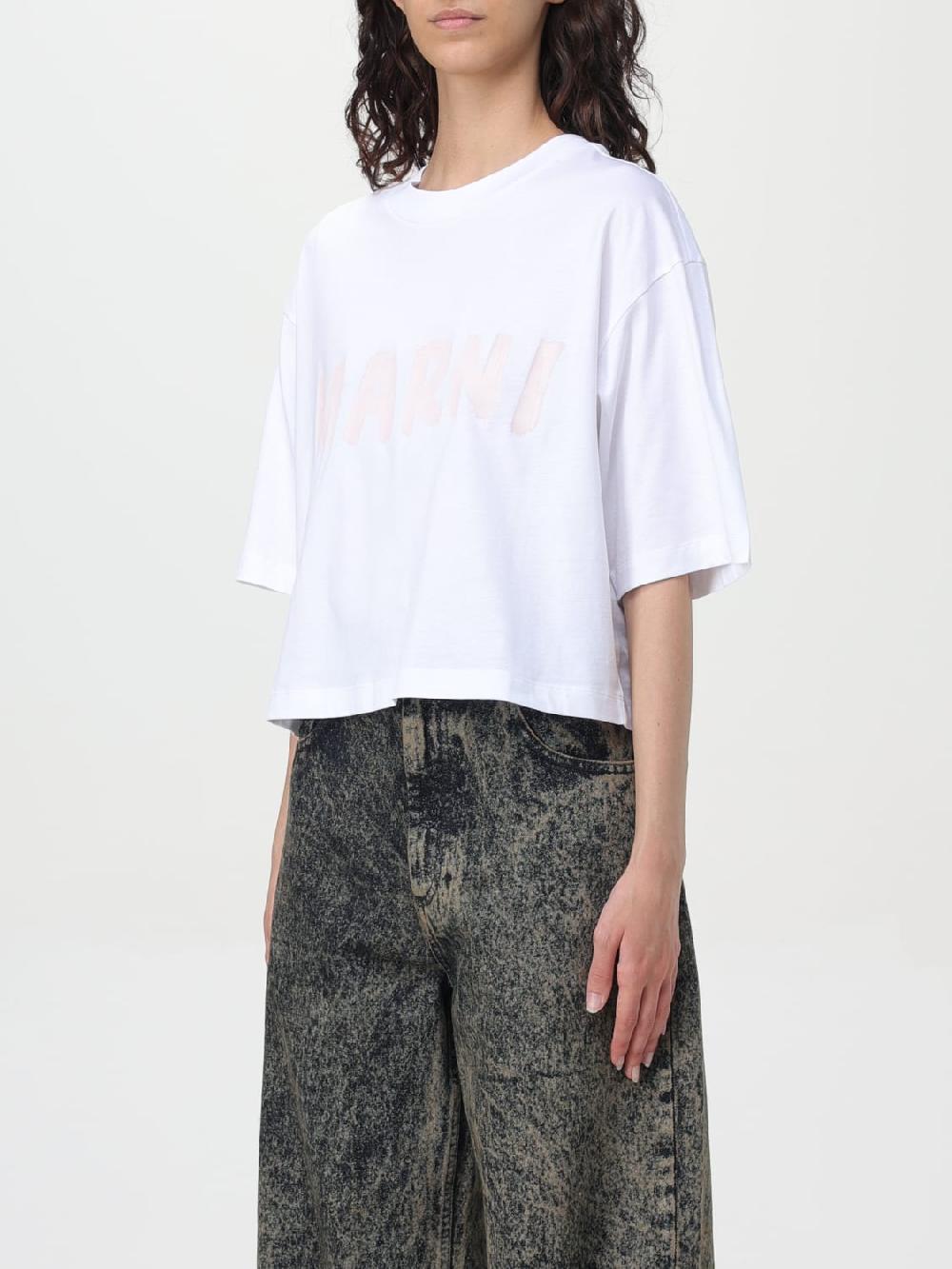 Giglio T-shirt Crop Con Logo Marni