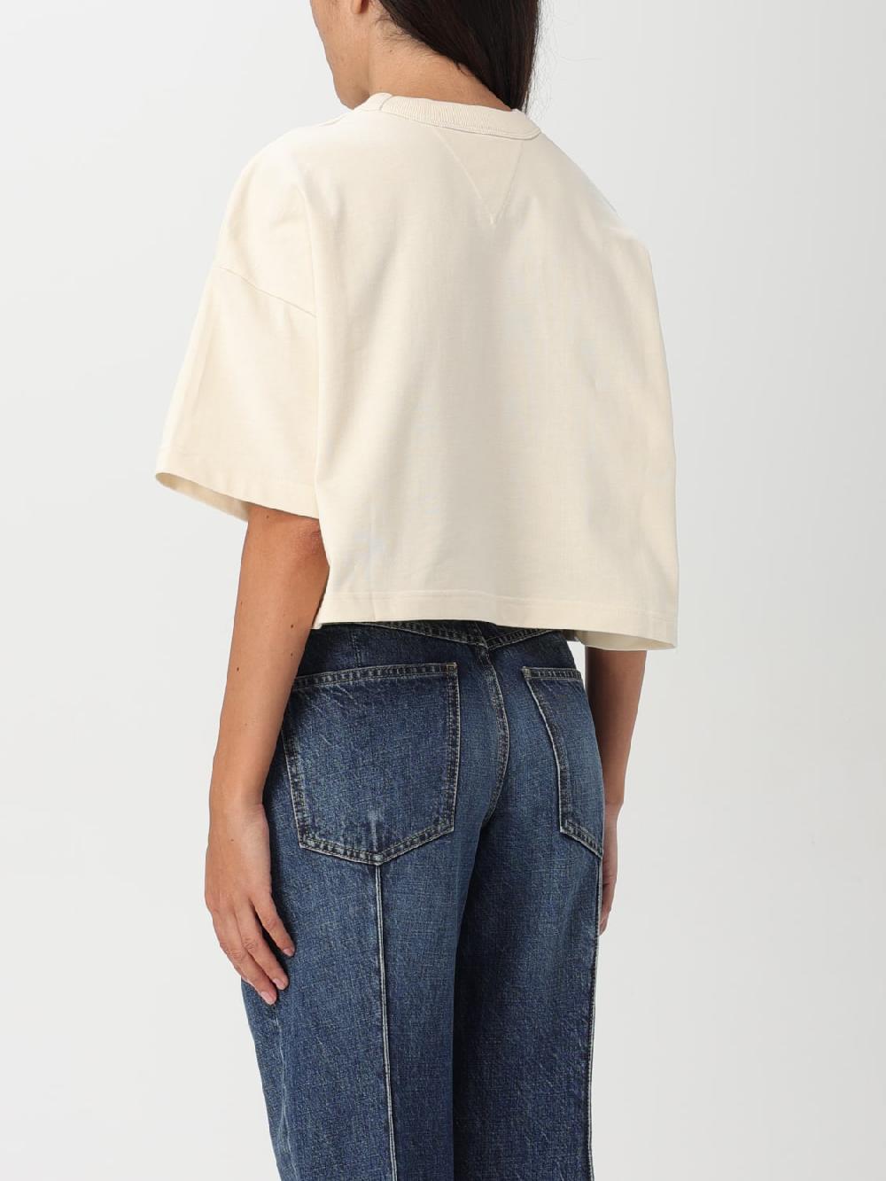 Giglio T-shirt Crop Con Toppa Bottega Veneta