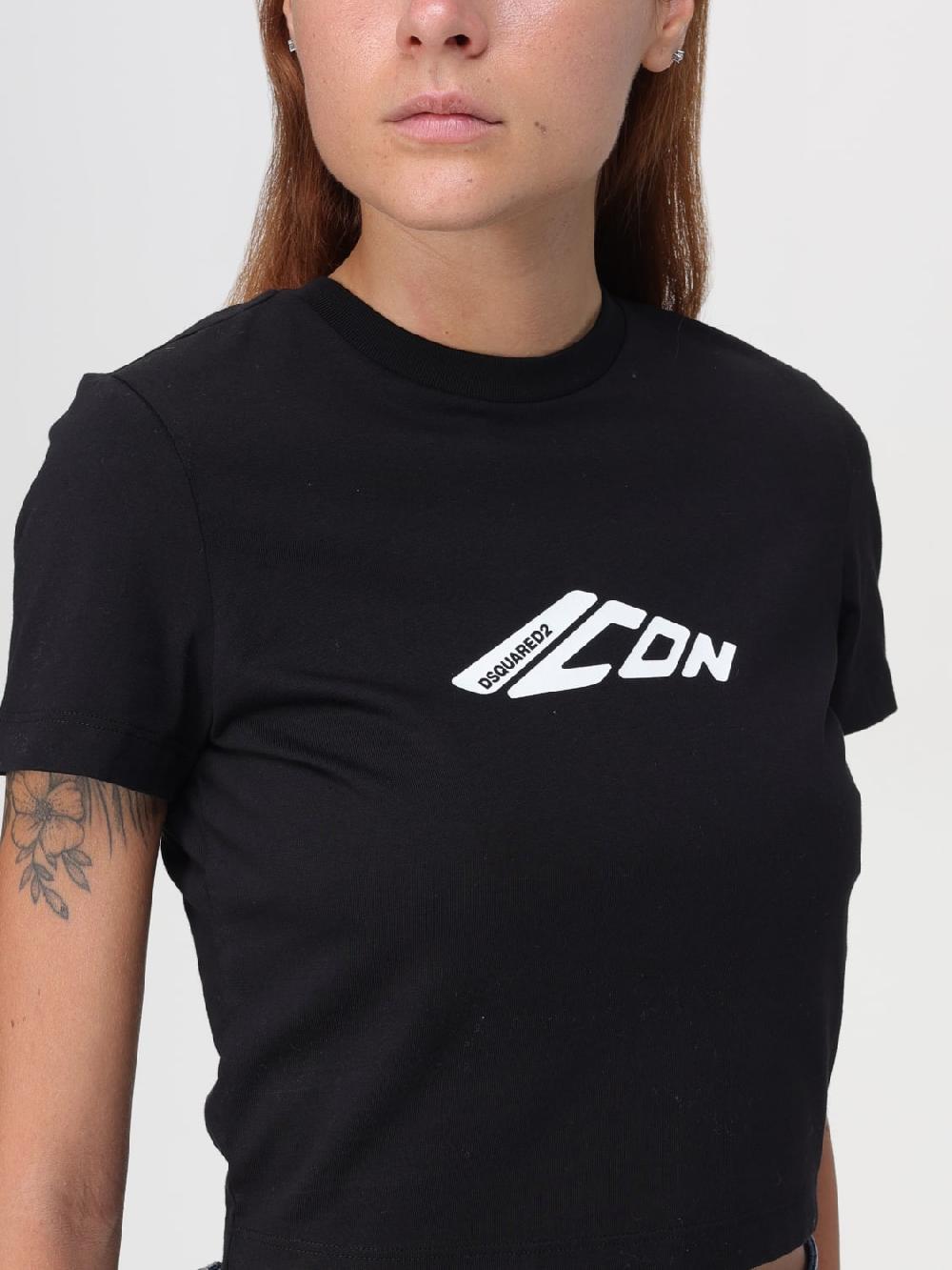 Giglio T-shirt Crop Icon Dsquared2