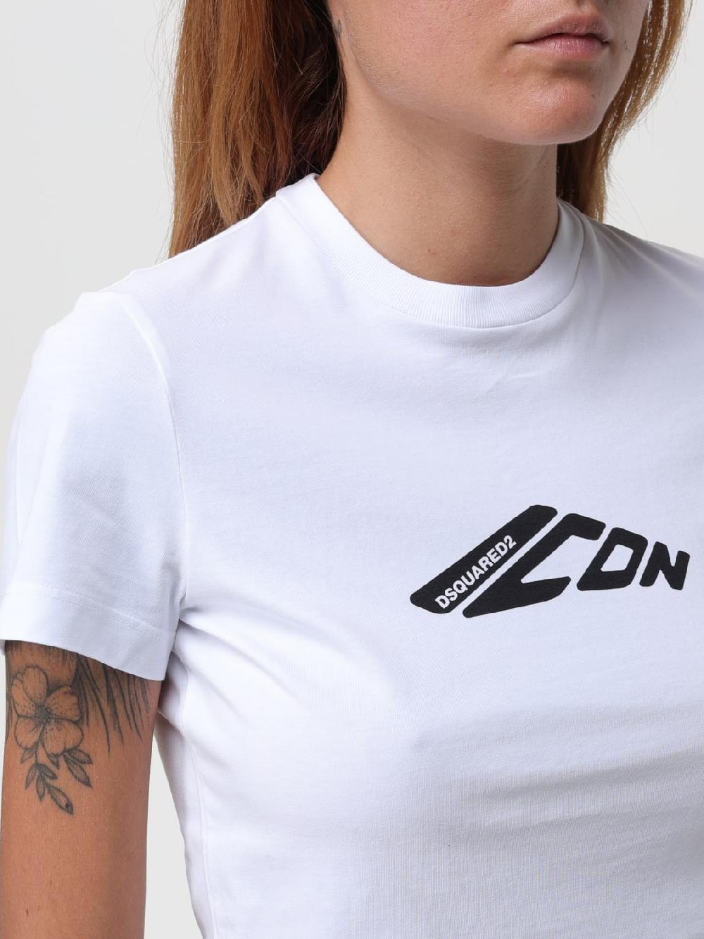 Giglio T-shirt Crop Icon Dsquared2