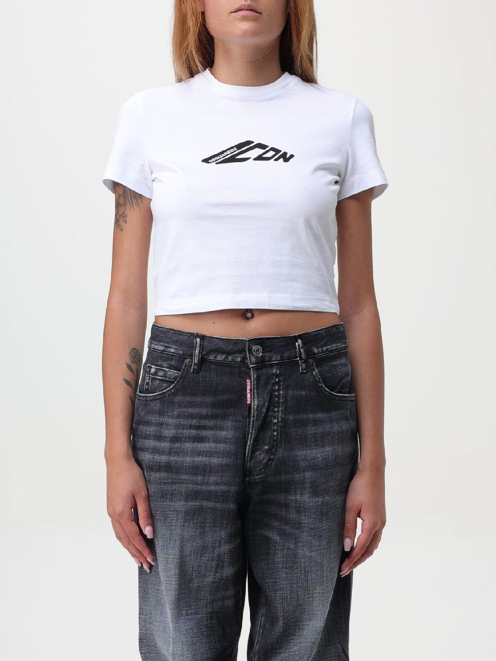 Giglio T-shirt crop Icon Dsquared2
