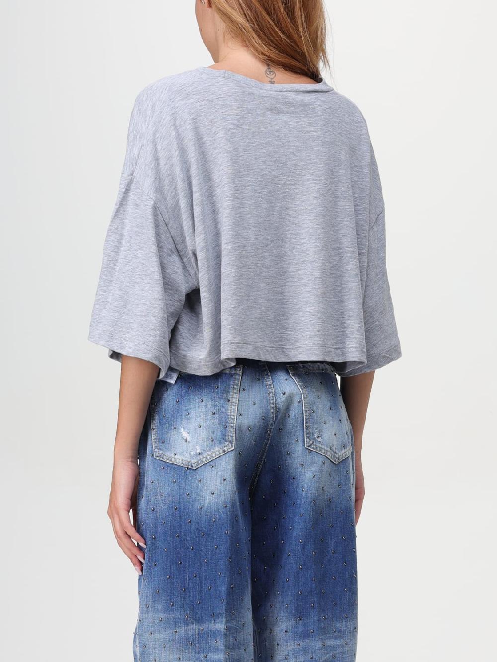 Giglio T-shirt Crop Stampata Dsquared2