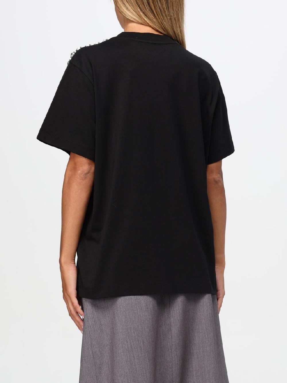 Giglio T-shirt Des Phemmes In Cotone Con Strass
