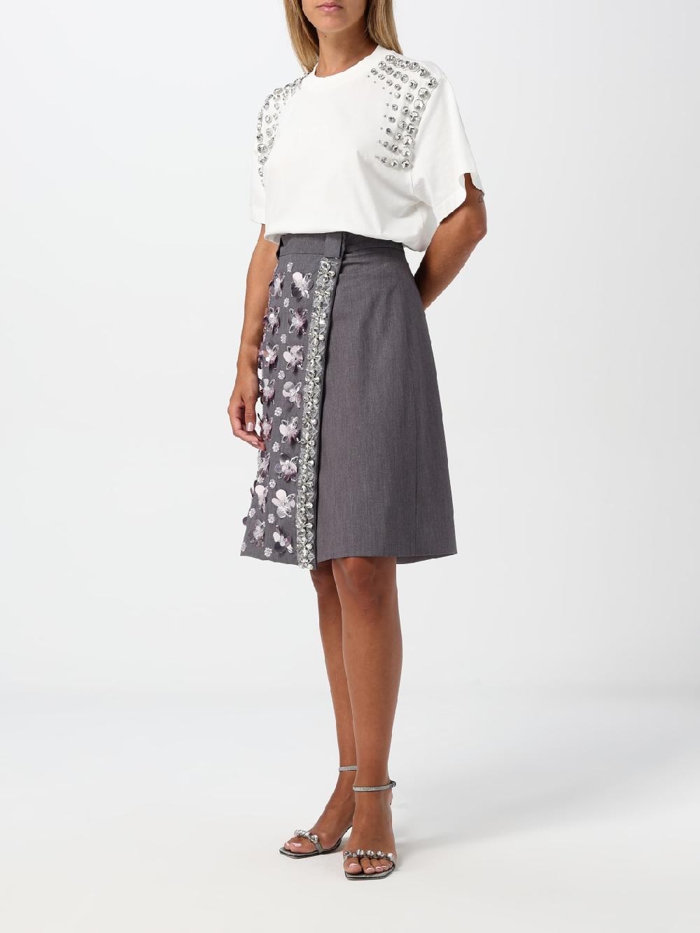 Giglio T-shirt Des Phemmes In Cotone Con Strass
