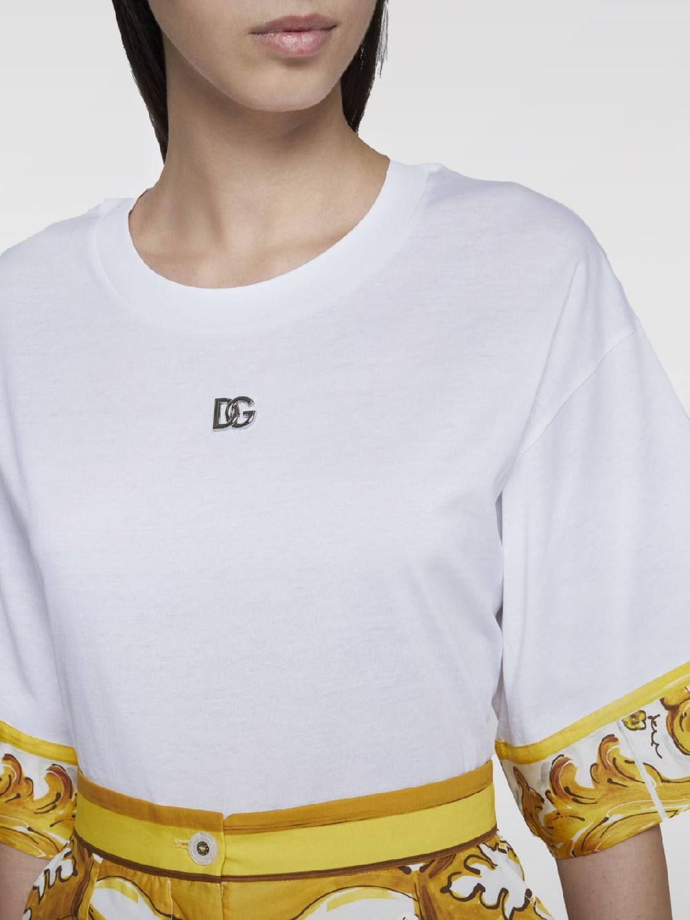 Giglio T-shirt DG Dolce & Gabbana In Cotone