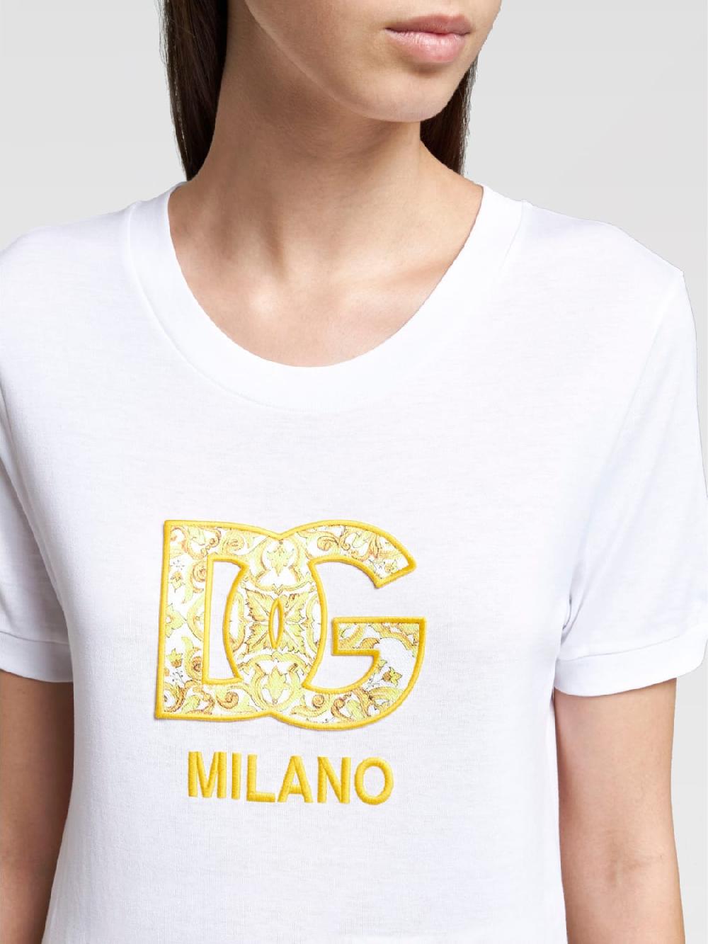 Giglio T-shirt DG Dolce & Gabbana In Cotone