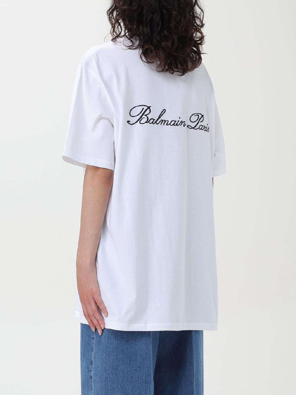 Giglio T-shirt Di Cotone Balmain