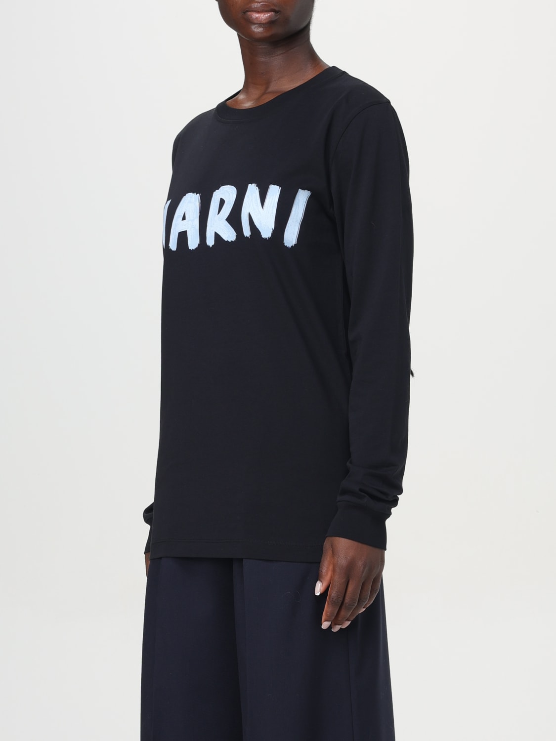 Giglio T-shirt Di Cotone Con Maxi Logo Marni