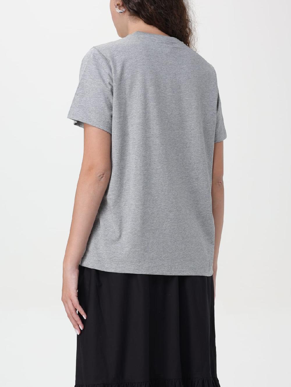 Giglio T-shirt Di Cotone Con Stampa Ganni