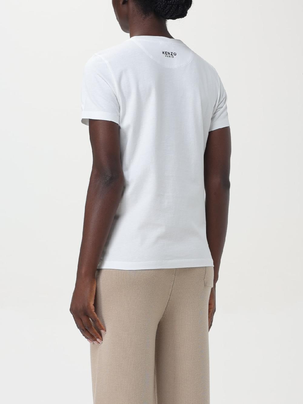 Giglio T-shirt Di Cotone Fiore Kenzo