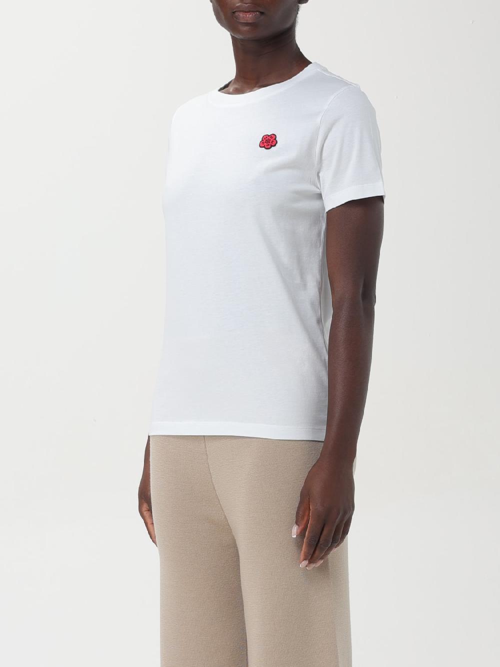 Giglio T-shirt Di Cotone Fiore Kenzo