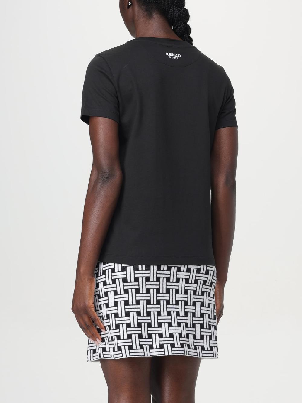Giglio T-shirt Di Cotone Fiore Kenzo