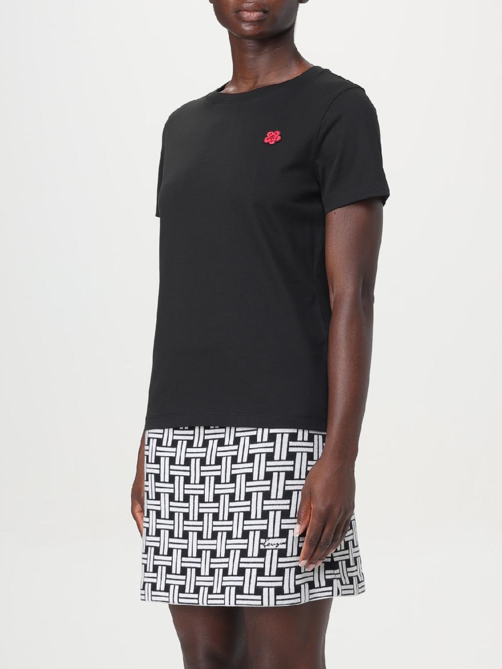 Giglio T-shirt Di Cotone Fiore Kenzo