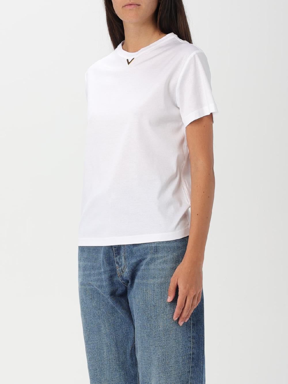 Giglio T-shirt Di Cotone VLogo Valentino