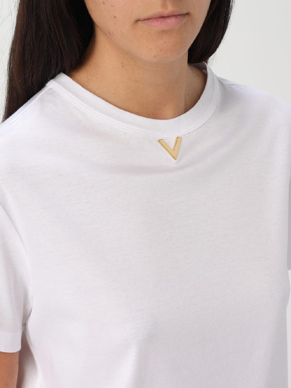 Giglio T-shirt Di Cotone VLogo Valentino